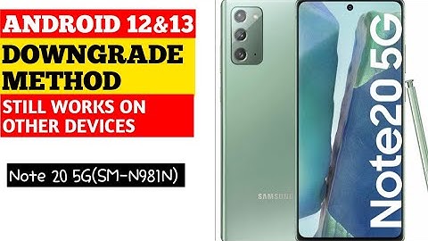 Samsung Note 20 5G(SM-N981N) Android 13 FRP Bypass