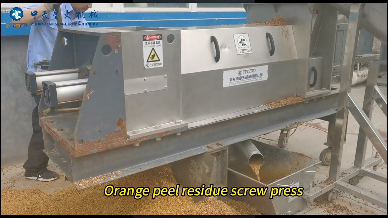 Orange peel residue can also be processed in this way 