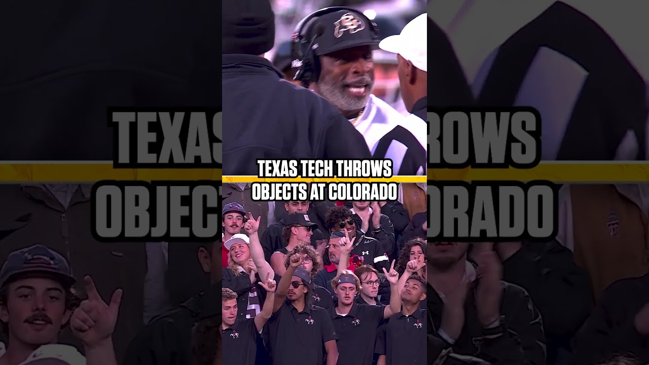 Deion Sanders was LIVID after Texas Tech fans threw objects at Colorado's sideline 😳