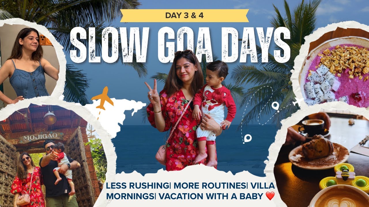 These were our slow villa days in Goa — morning tea, toddler routines, and short café drives 💕
