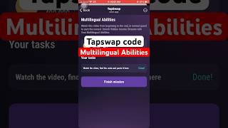 Multilingual Abilities | Tapswap code || tapswap code Multilingual Abilities #tapswapcode #crypto