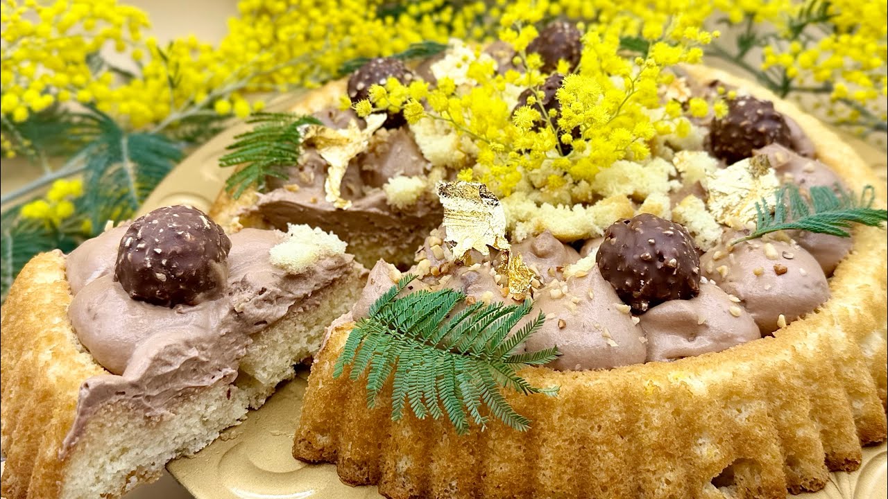 Crostata Mimosa Rocher 🍫🌼 Dolce Cremoso e Scenografico | Perfetto per l’8 Marzo