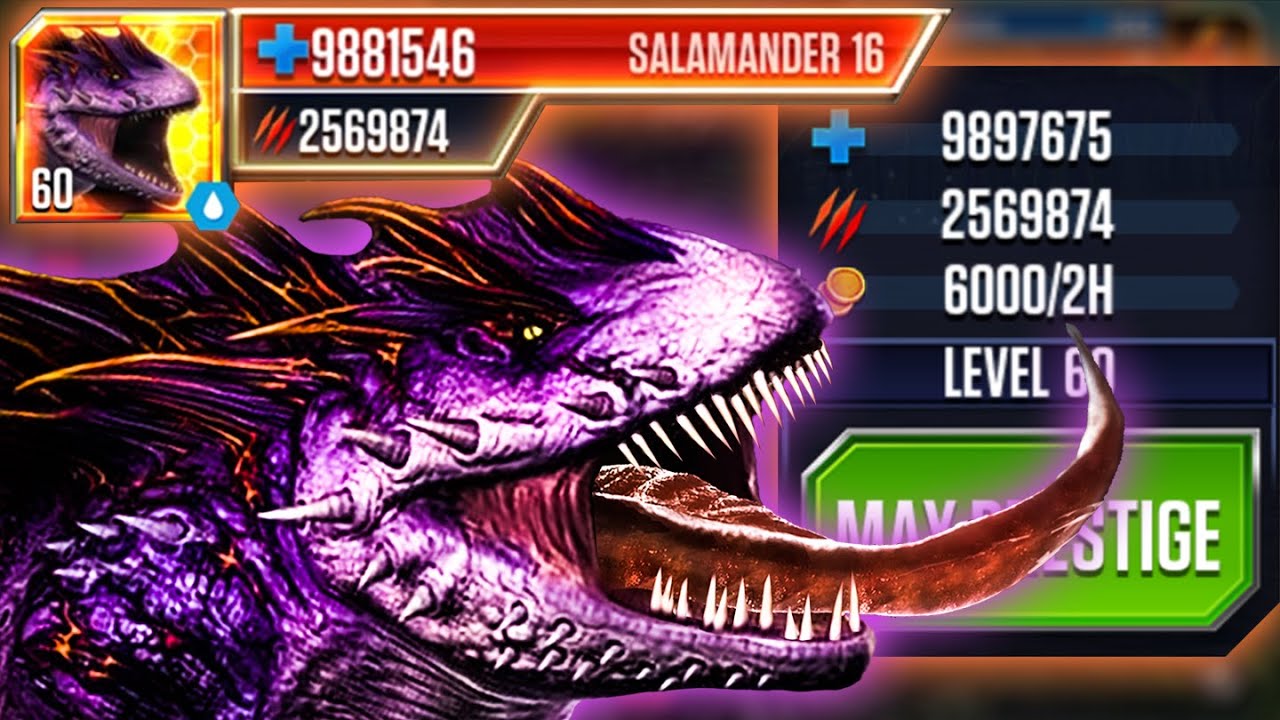 BOSS GOD SALAMANDER 16 DEFEAT ALL X30 OPPONENTS | Jurassic World: The Game