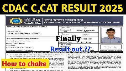 cdac ccat result 2025 | cdac ccat august batch result | c cat result 2025