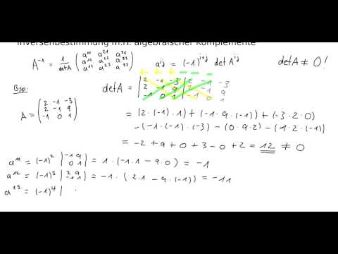 Video: So Finden Sie Algebraische Komplemente