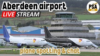 🔴LIVE🔴 Plane spotting and chat from amazing Aberdeen airport with jets, turbo props and helicopters.