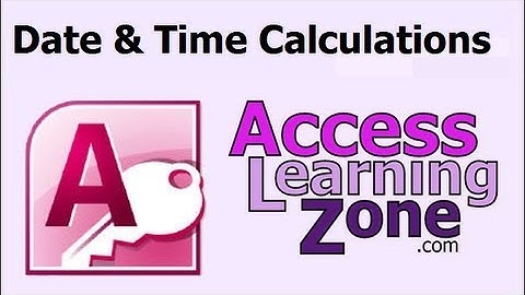 Microsoft Access Date & Time Calculations
