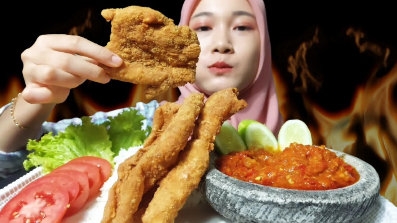 KULIT AYAM SUPER CRISPY SAMBEL TERASI LALAPAN