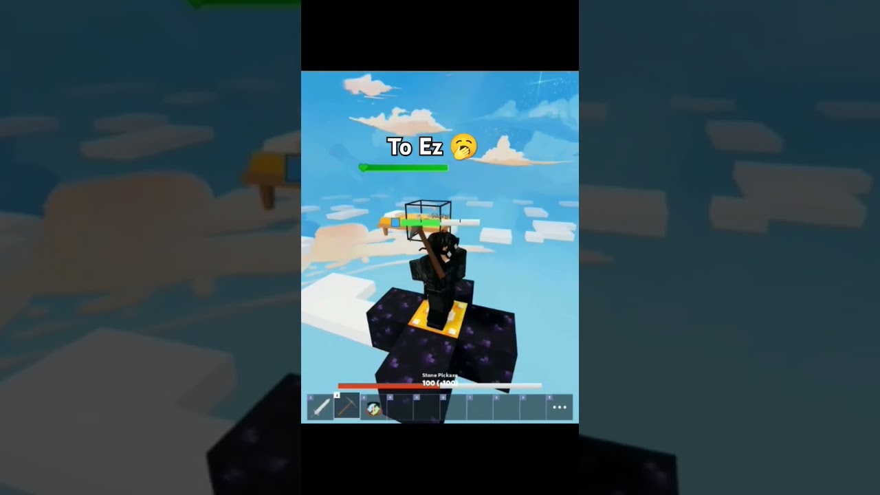 Easy one block Roblox Bedwars 