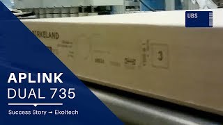 UBS APLINK DUAL 735 ➟ EKOLTECH | Direct printing on boxes, packaging, cases, etc.