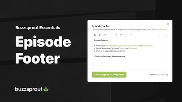 Episode Footer — Buzzsprout Essentials