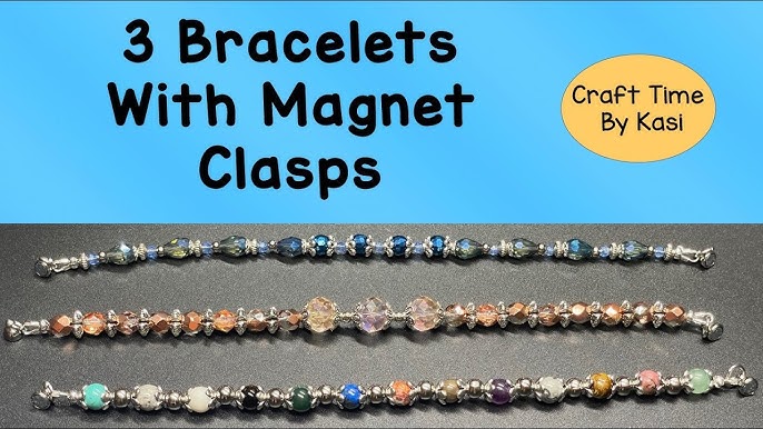 How to Make a Magnetic Clasp Bracelet - DIY Beaded Bracelet - BEEBEECRAFT  Jewelry Supplies 