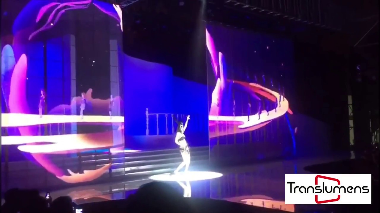 Translumens transparent P3.91-7.81 LED display for indoor stage use