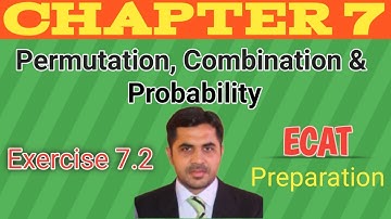 Exercise 7.2 | Chapter 7 | Permutation, Combination and Probability | FSc Math Class 11
