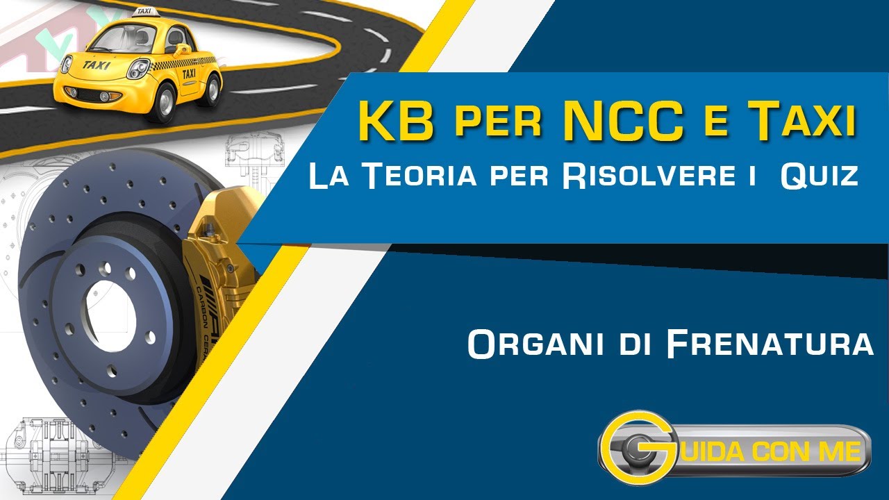 Esame Taxi NCC Teoria KB - Organi di frenatura, servofreno, ABS, correttore di frenata