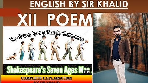 XII Poem Lecture || The Seven Ages of Man || By Sir Khalid