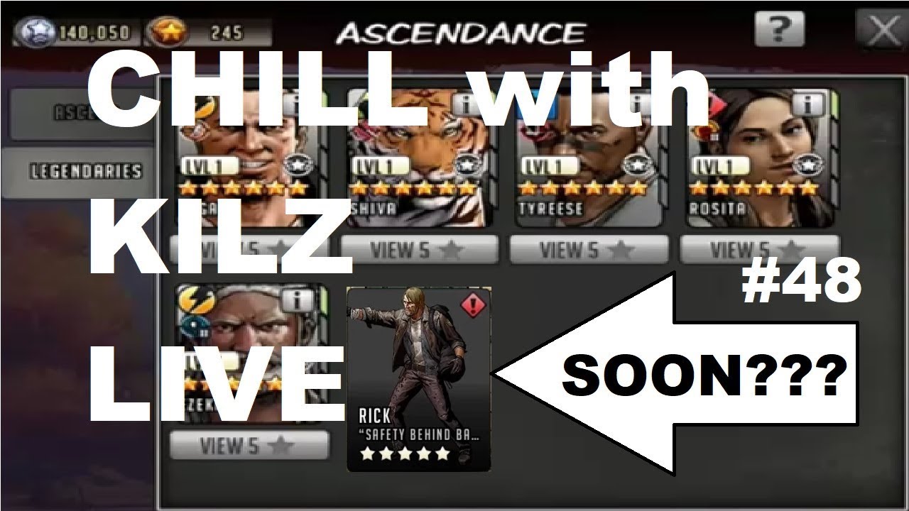 Walking Dead : Road to Survival LIVE RAIDS, EVENTS and CHAT - CHILL 48