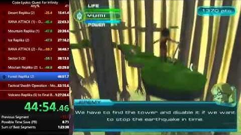 Code Lyoko: Quest for Infinity Any% Speedrun in 1:25:43