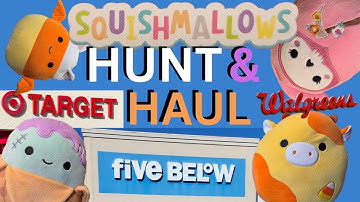 Huge New Halloween Squishmallow Hunt and Haul Five Below Target Walgreens Walmart Rare Squad Found