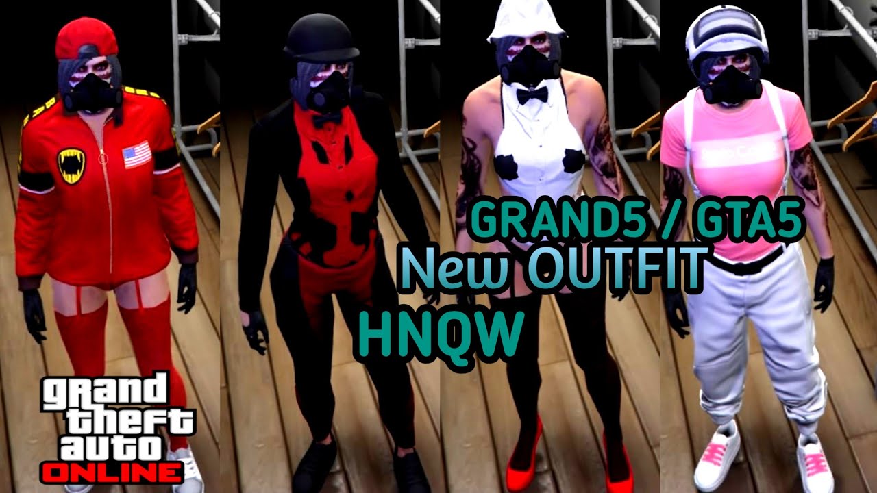 ملابس مهكره لشخصية البنت قراند 5 GTA5 ONLINE OUTFIT G.LIT.C.H
