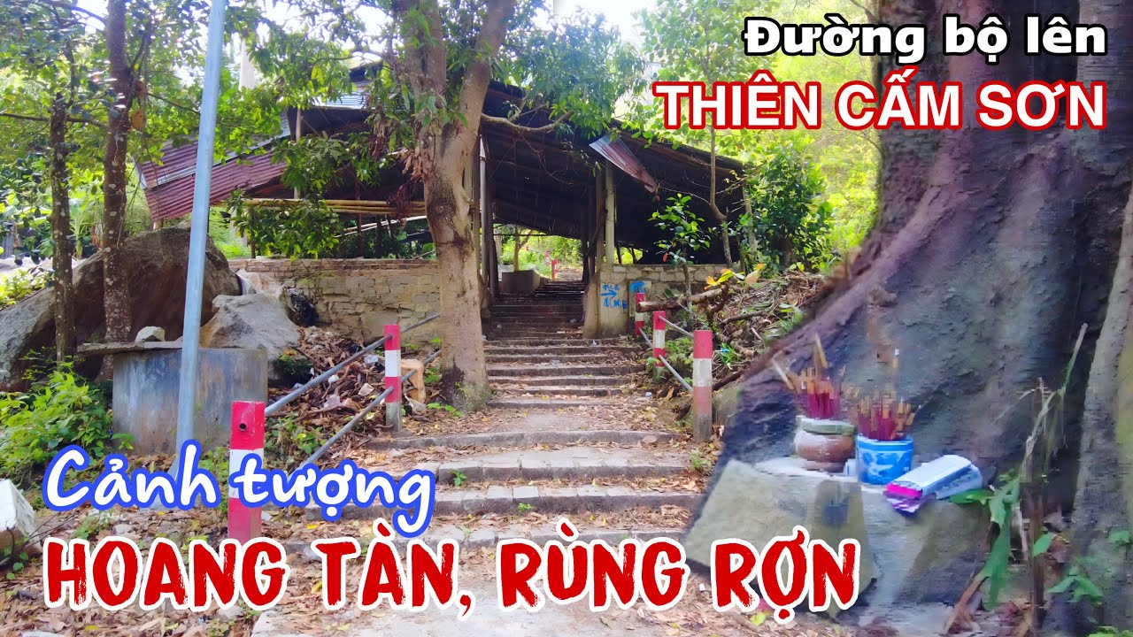 Đường đi bộ lên Thiên Cấm Sơn ngày càng hoang sơ, ít người đi. Nhiều hộ dân rời bỏ nơi này.