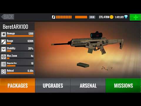 Sniper 3D Assassin Shoot to Kill Gameplay Walkthrough Upgrade Assault Rifles BeretARX100 to MAXED OU