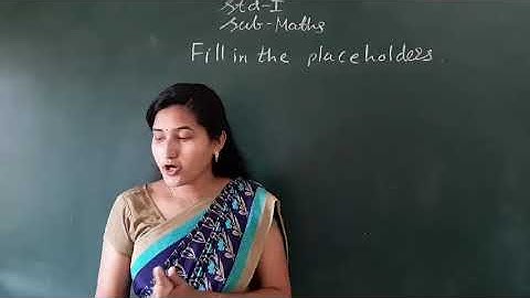 Std-1 Maths fill in the placeholders