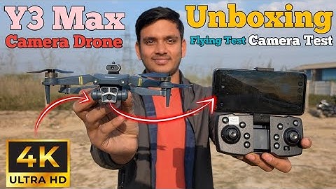 Y3 Max Camera Drone Unboxing, Flying, Camera Test & Review