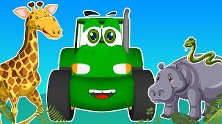 Tractors for Kids - Tractor Jack in the Savannah - Songs for Kids