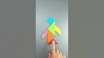 easy tangram drawing shape #tangram #tangrampuzzle #satisfyingart