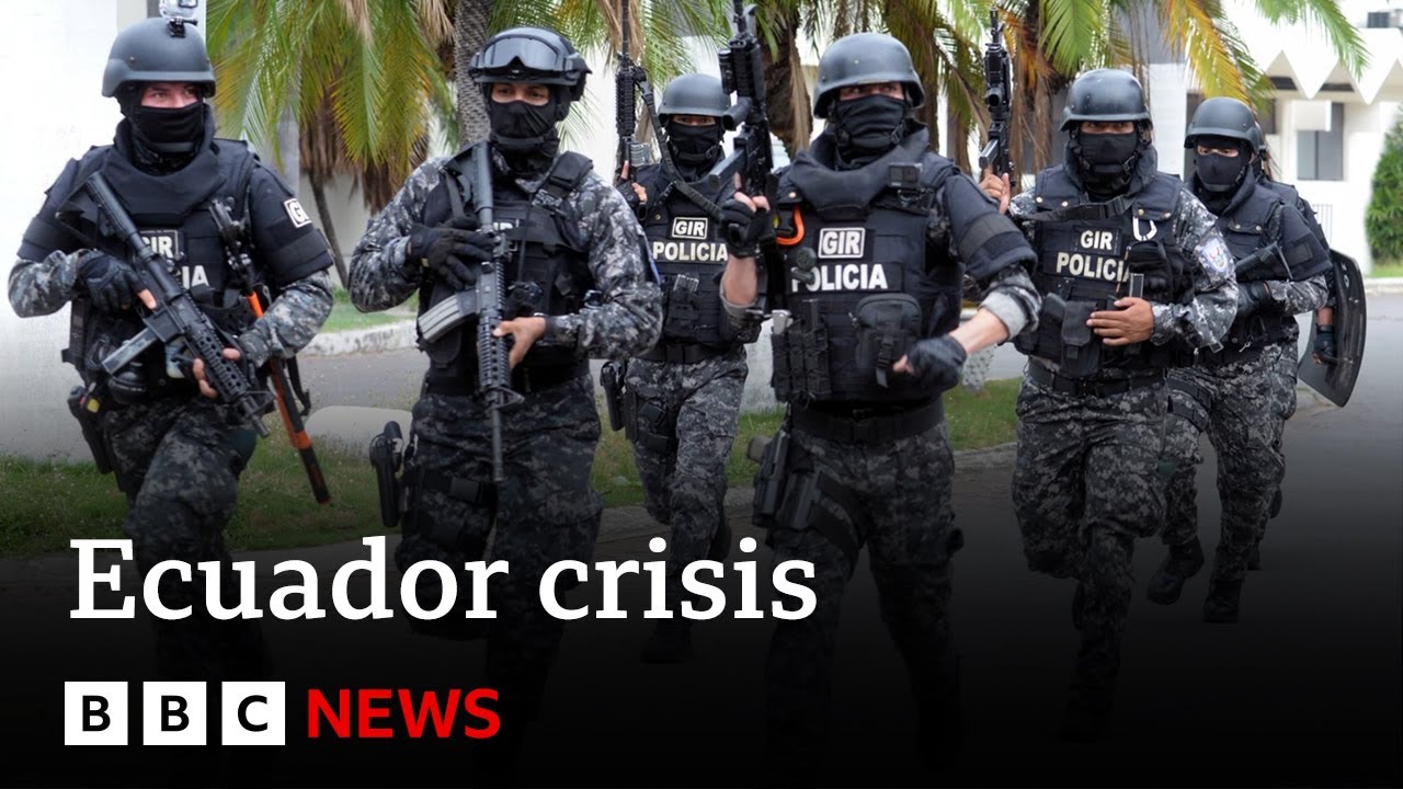 Ecuador crisis – President declares country at war with drugs gangs | BBC News