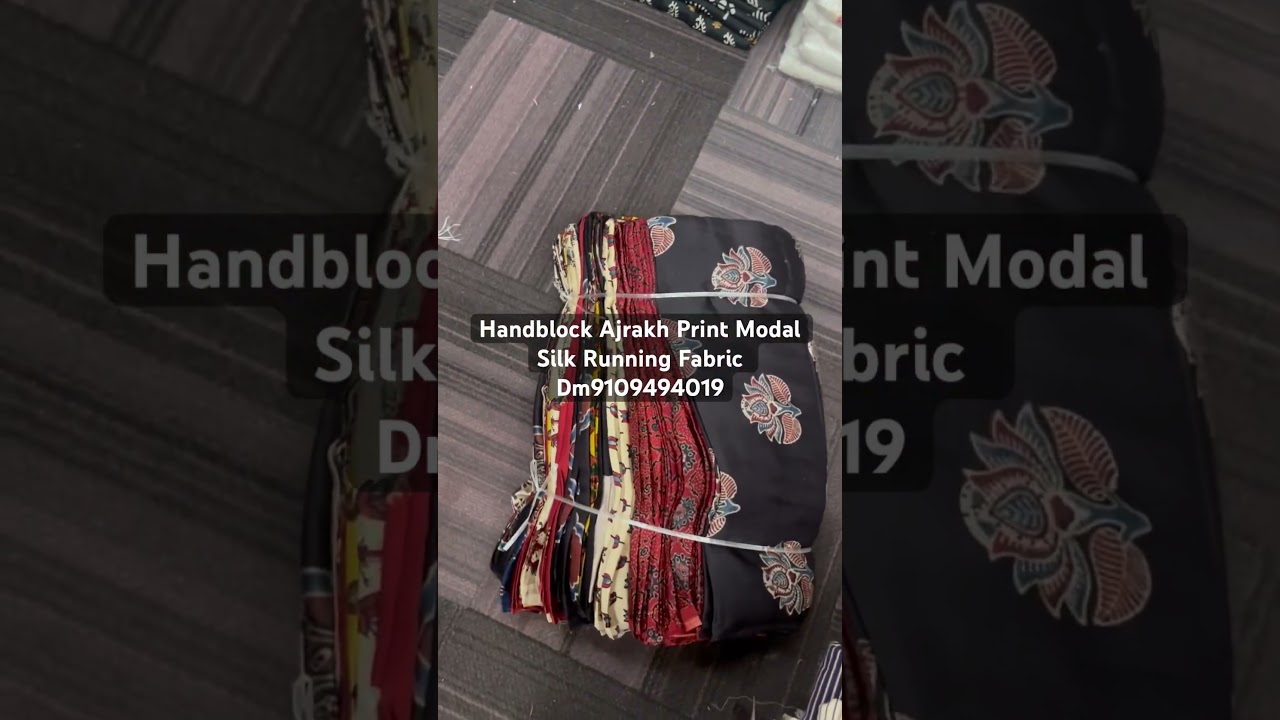 Exclusive Handblock Modal Silk Running Fabric #modal #reels #india #delhi #bhopal #bhopalnews