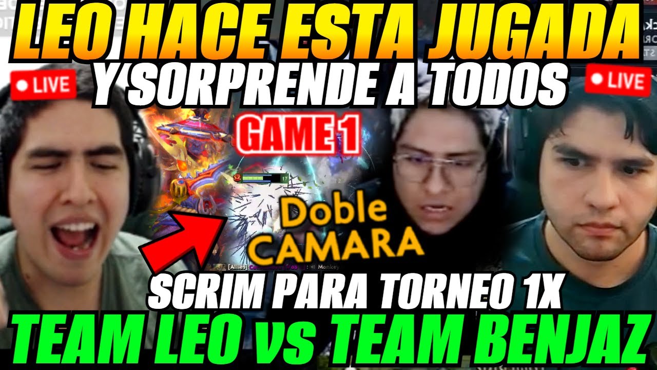 😲LEO ember vs Team BENJAZ Game 1 scrim  para TORNEO 1X😲Sorprende a todos