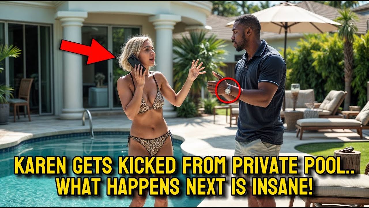 Outline Video Racist Karen Calls 911 When Black Man Denies Her HIS Pool – But She Had No Idea What He Learned!