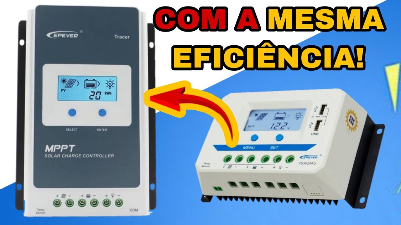 CONTROLADOR DE CARGA PWM Traballando Com  a MESMA EFICIÊNCIA de um CONTROLADOR DE CARGA MPPT!