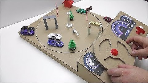 How to make a track car with magnets Desktop Game from Cardboard