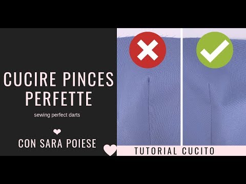 Come cucire pinces perfette | How to sew perfetc darts | in sartoria con Sara Poiese