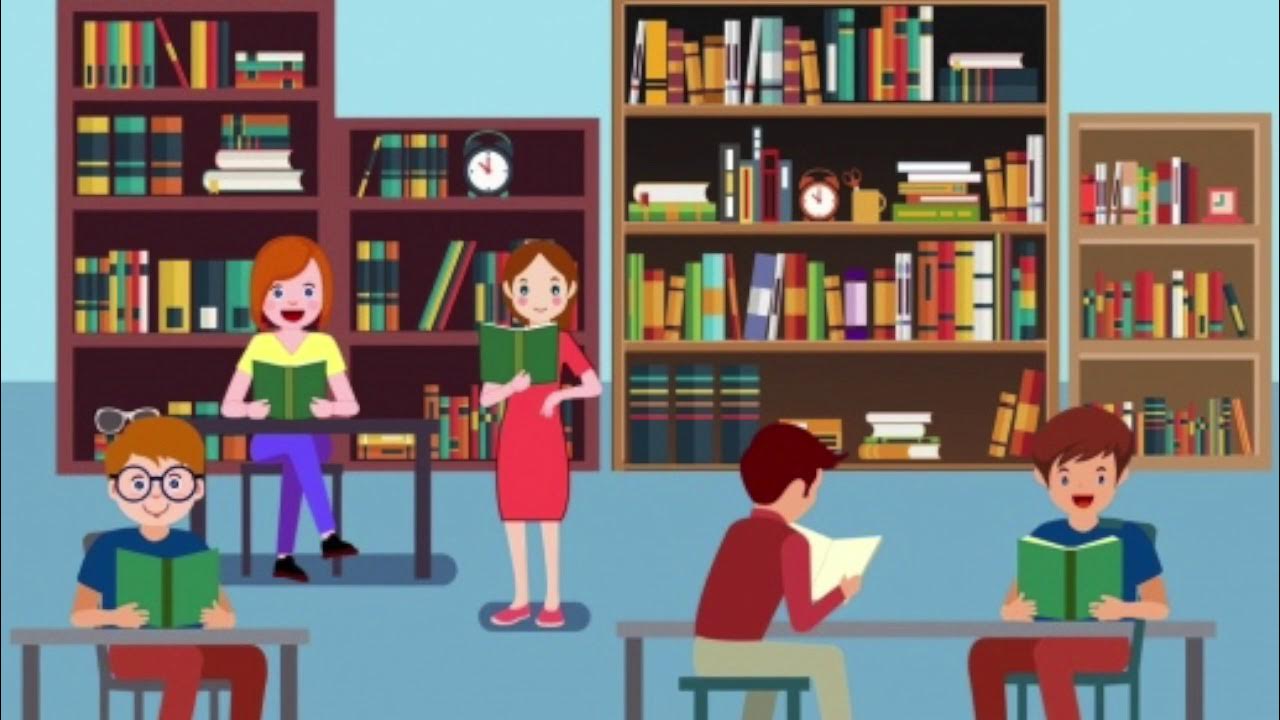 Иллюстрация библиотеки для детей