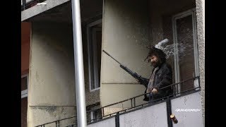 The man with rifle threatened for Levski Sofia fans 15.10.2017