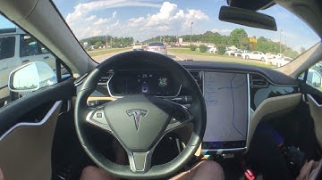 Tesla Model S Autopilot Hardware Version 1 Merging Onto Highway AP1