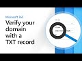 Verify your domain with a txt record
