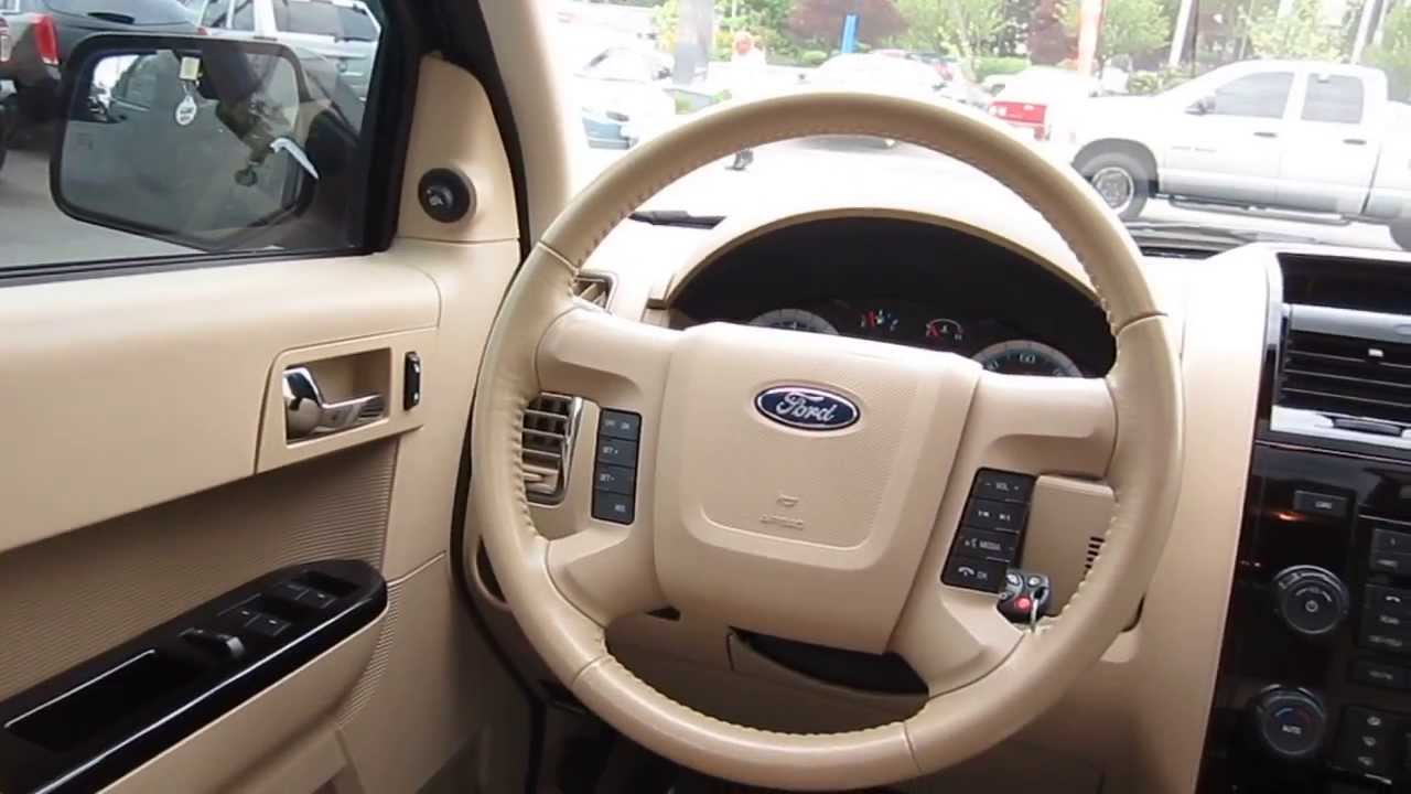 2010 Ford Escape Black Clear Stock K1400861 Interior