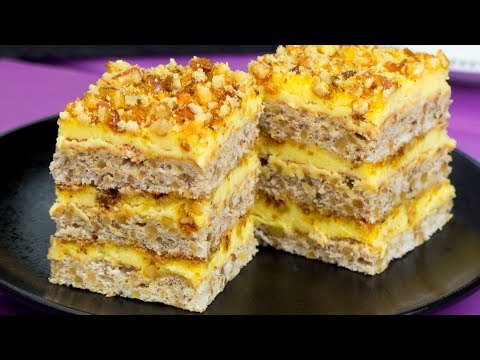 O astfel de prăjitură nu guști în fiecare zi! Prăjitură divină cu nuci caramelizate! | SavurosTV