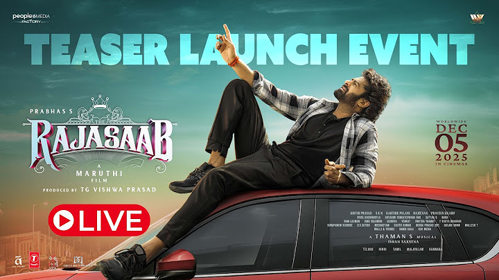 The Rajasaab Teaser Launch Event LIVE | Prabhas | Maruthi | TG Vishwa Prasad | People Media Factory