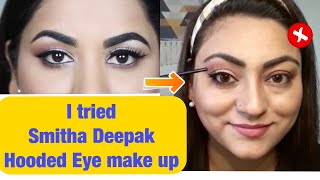 Smitha Deepak inspired Hooded Eye Make up|I followed #smithadeepak hooded eye makeup tutorial| THSC