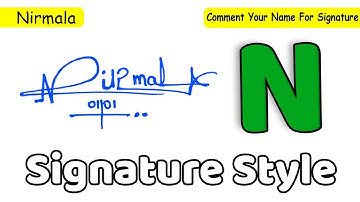 ✔️ Nirmala Name Signature Style Request Done