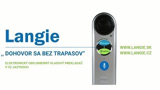 Prekladač viet a textov online / offline - vreckový translator LANGIE