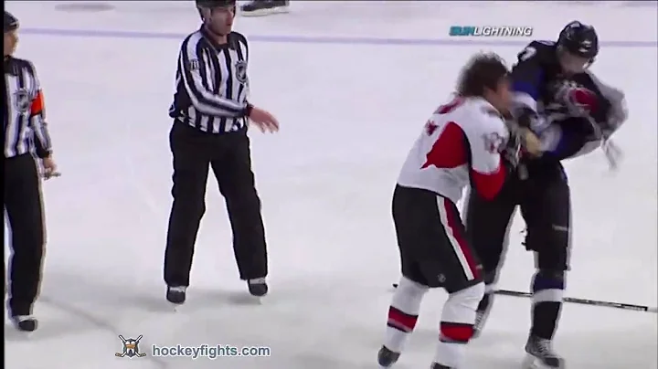 Mike Fisher vs Victor Hedman Apr 8, 2010