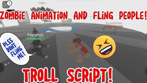 Best Troll Script Walking Zombie Animation and Fling Player! | Hydrogen,Fluxus,Delta,Arceus