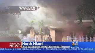Family Escapes North Miami House Fire